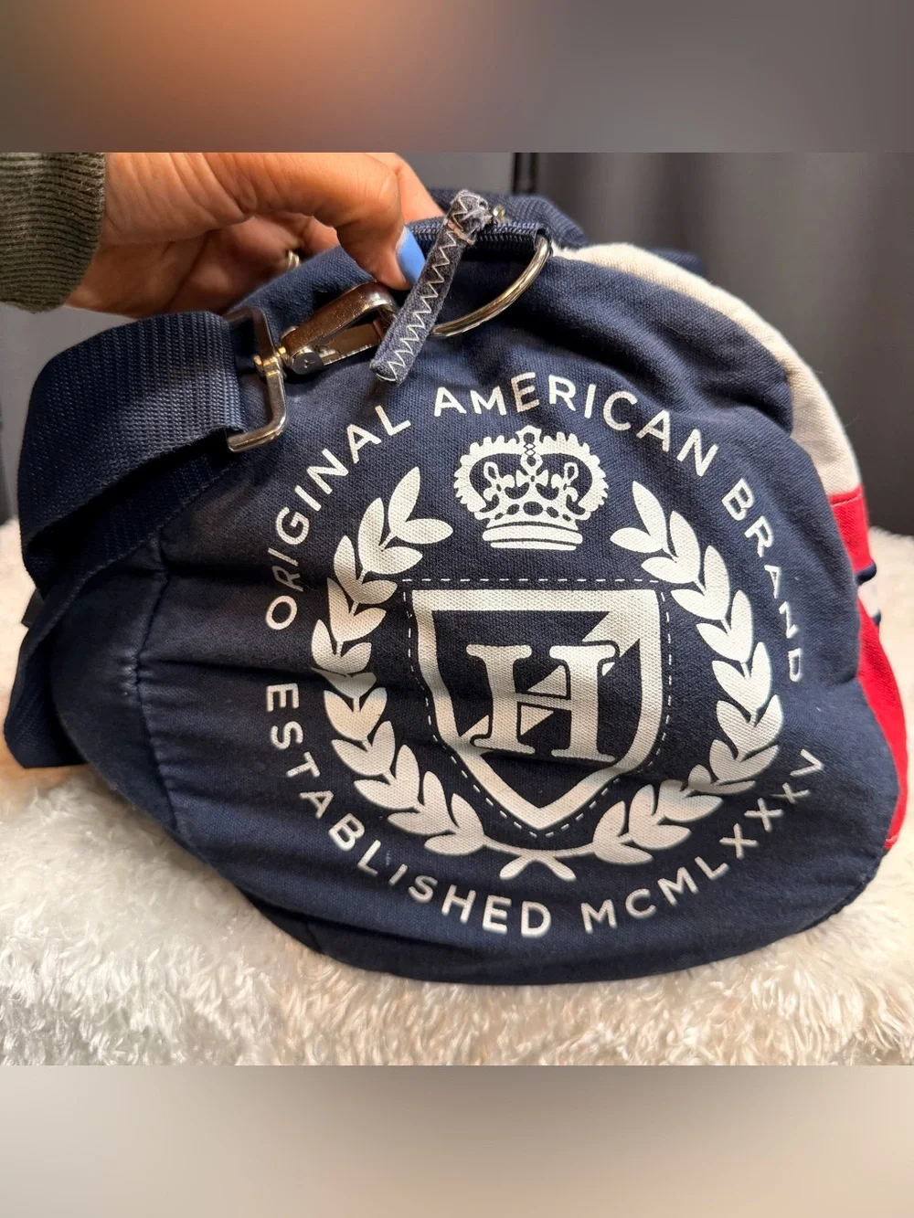 Tommy Hilfiger Bag 90s 00s Y2k Gym Work-out Sports Travel Carry-all Duffle